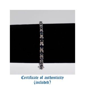 Diamond and sapphire bracelet.